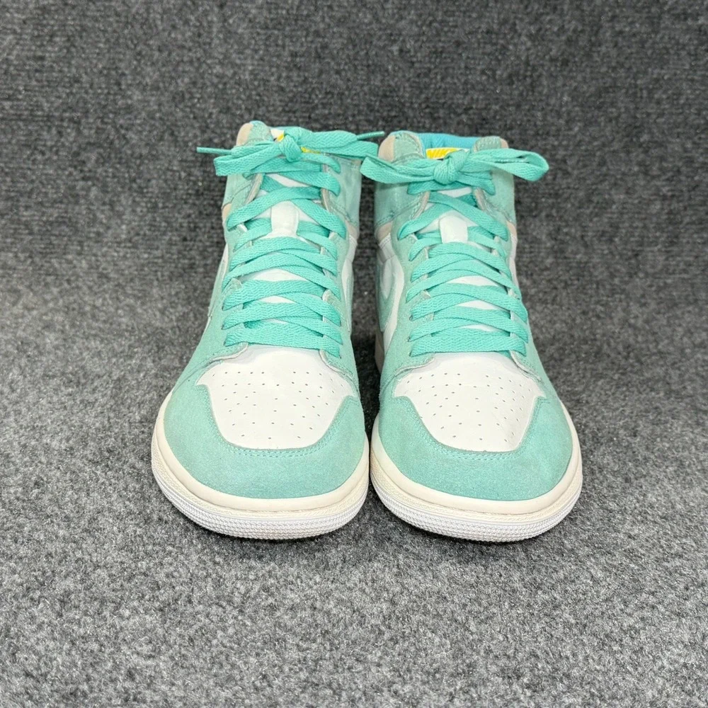Jordan 1 Retro High Shoes Men's 8.5 Turbo Green Turquoise White Athletic Sneaker